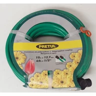 Locsolótömlő 1/2"  15 m műanyag 3/4" csatlakozóval szerelt MAN 15x 1/2 P TRUPER PRETUL