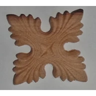 Faragott fa dísz  FRO07  70x70 mm bükkfa faragott rozetta bútordísz 001 HG HU++