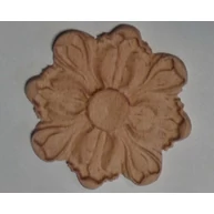 Faragott fa dísz  FRO08  átm. 70 mm bükkfa faragott rozetta bútordísz HG HU++
