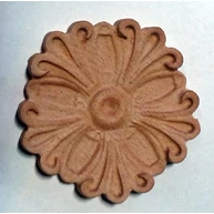 Faragott fa dísz  FRO09  átm. 65 mm bükkfa faragott rozetta bútordísz HG HU++