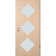 Beltéri ajtó dekorfóliás  Juhar szín 100x210x12 cm jobbos D 3 üv screen  MAS367 útólag szerelhető