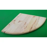 Polclap íves sarokpolc borovi fenyő 350x350x19 mm mart éllel