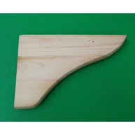 Polctartó konzol borovi fenyő 250x160x20 íves éllel