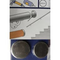 Lépcsőkorlát végzáró elem átm. 45 mm ALUMÍNIUM 2 db/csomag JW*