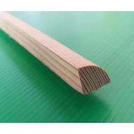 Gyalult sarokléc borovi fenyő 13x13x2100 mm  íves háromszögű léc HOE4