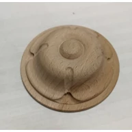 Fa rozetta esztergált bükkfa átm.  60 mm virág motívummal HEF HU+