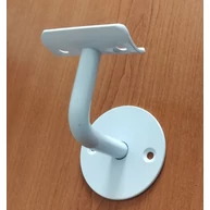 Lépcsőkorlát tartó konzol hengeres korláthoz átm. 70 mm FEHÉR színű HAJLÍTOTT tartókar RAL 1001 MMF