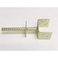 Oszloptartó talp betonozható  80x60 mm Y horganyzott szinttartó lemezzel MMF HU++