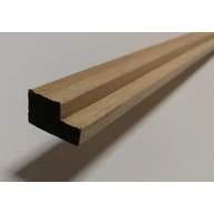 Gyalult négyszögléc kőrisfa 25x35x3000 mm barkácsléc 10x10 mm él kimarással (koto) ALP76