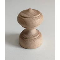 Esztergált dísz bükkfa átm. 32x48 mm faóra bútor dísz polc végzáró M6 HEF