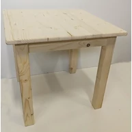 Asztal fenyőfából 500x500x470 mm gyerek asztal natúrfelületű BZ HU++