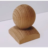 Lépcsőkorlát oszlop akácfa díszítő gömb átm. 60x80 mm talpas