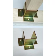 Perforált acél lemez gerendapapucs  45x45 mm U csomóponti lemez MMF  HU++