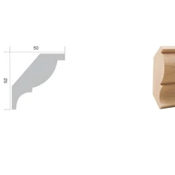 Gyalult díszítőléc bükkfa  22x71x2440 mm  MD70 gyalult sarokléc