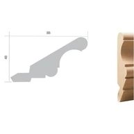 Gyalult díszítőléc bükkfa  22x97x2440 mm  W96 gyalult sarokléc