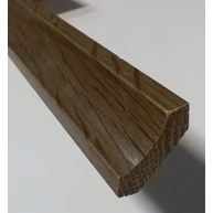Gyalult sarokléc tölgyfa 30x30x2700 mm lakkozott dió színű íves homorú léc ALP60 ALP70