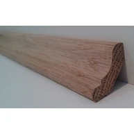 Gyalult sarokléc K tölgyfa 22x22x1800 mm homorú parketta szegélyléc  ALP41
