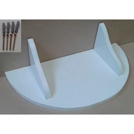 Polclap laminált félköríves polc fehér 500x250 mm tartó konzollal JW