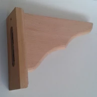 Polctartó konzol bükkfa talpas 160x230 mm díszes mart éllel JW