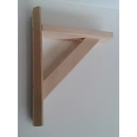 Polctartó konzol lucfenyő 170x240 mm sarokpolc tartó konzol JW