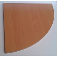 Polclap laminált íves sarokpolc bükk 500x500 mm JW