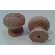 Bútorgomb  tölgyfa átm. 45x40 mm natúr talpas  T45 HEF1