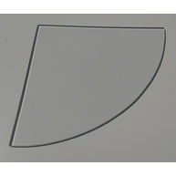 Üvegpolc 250x250 mm íves sarokpolc átlátszó JW*