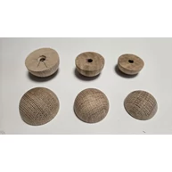 Lépcsőkorlát kapaszkodó rúdfa végzáró félgömb tölgy átm. 40 mm HEF HU++