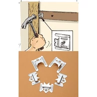 Lambéria felfogató kapocs 3 mm 250 db / doboz + szegek RE HU++