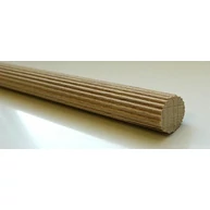 Fapálca fatipli farúd bordázott átm.  8x 900 mm bükkfa (fehér színjel) ALP1