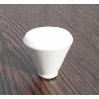 Bútorgomb fém átm. 24x34 mm kúpos fehér színű