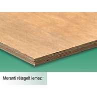 Rétegelt lemez meranti  9x2440x1220 mm BB/CC 2,9768 m2/tábla PNF