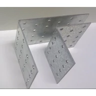 Hajlított perforált acél lemez 80x96x 96x2 mm csomóponti horganyzott sarokvas  HU+