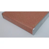 Élzáró műanyag élléc ezüst színű 440x22 mm  dekorfóliás bútorajtókhoz kerekített oldalúhoz