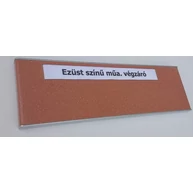 Élzáró műanyag élléc ezüst színű 590x22 mm  dekorfóliás bútorajtókhoz kerekített oldalúhoz