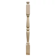 Lépcsőkorlát oszlop erdeifenyőfa B kezdő 65x65x1050 mm borovi fenyő MF HU+