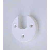 Vállfatartó rúd tartó fehér műanyag átm. 50 mm mándlirúd tartó