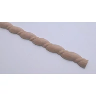 Fa díszléc faragott léc 21 Bükkfa 14x6x1500 mm kettős spirál minta