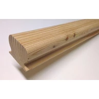 Lépcsőkorlát kapaszkodó omega borovi 43x55x3000 mm erdeifenyő kézcsúsztató MF HU++
