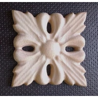 Faragott fa dísz  FRO03  60x60 mm "B" bükkfa faragott rozetta bútordísz CEL HU++