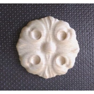 Faragott fa dísz  FRO04  átm. 57 mm bükkfa faragott rozetta bútordísz CEL HU++