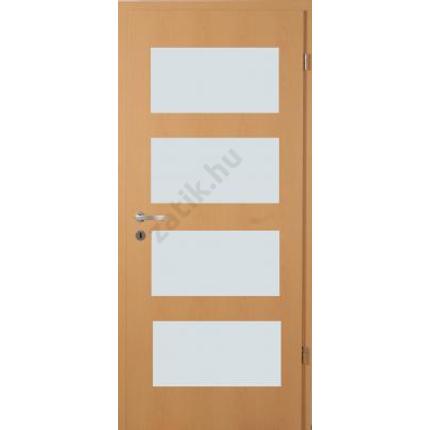 Beltéri ajtó dekorfóliás  Bükk szín 100x210x12 cm jobbos F üv helyes  MAS333 útólag szerelhető tok