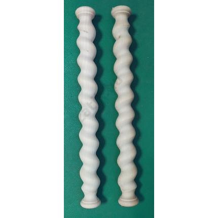 Polcépítő farúd koloniál juharfa átm. 40x420 mm balos M6 -os menetes hüvellyel HEF HU++