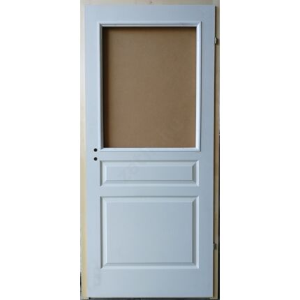 Beltéri ajtó betétmintás M3   90x210 cm FÜ jobb gerébtokkal FEHÉR üvegszorító kerettel MAS