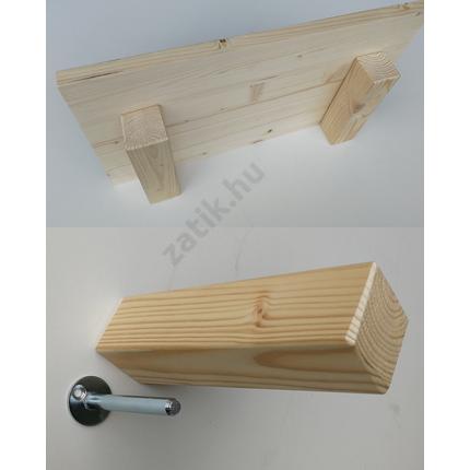 Polctartó konzol fenyőfa 180 mm lebegő polchoz kb. 5 kg. terhelhető karonként.