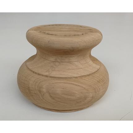 Bútorláb fa szekrényláb nyakas tölgy átm. 100x70 mm esztergált MF HU++