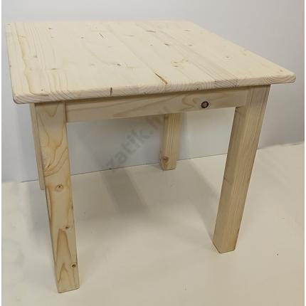 Asztal fenyőfából 500x500x470 mm gyerek asztal natúrfelületű BZ HU++