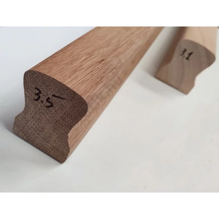 Lépcsőkorlát kapaszkodó omega keményfa 55x43x1000 mm kézcsúsztató tölgyfa kőrisfa