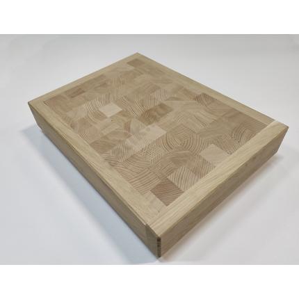 Konyhai vágódeszka 470x360x80 mm kb. 11 kg húsvágó deszka bárdozható bütü tölgyfa HU++