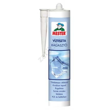 Víztiszta ragasztó 290 ml átlátszó oldószermentes Mester